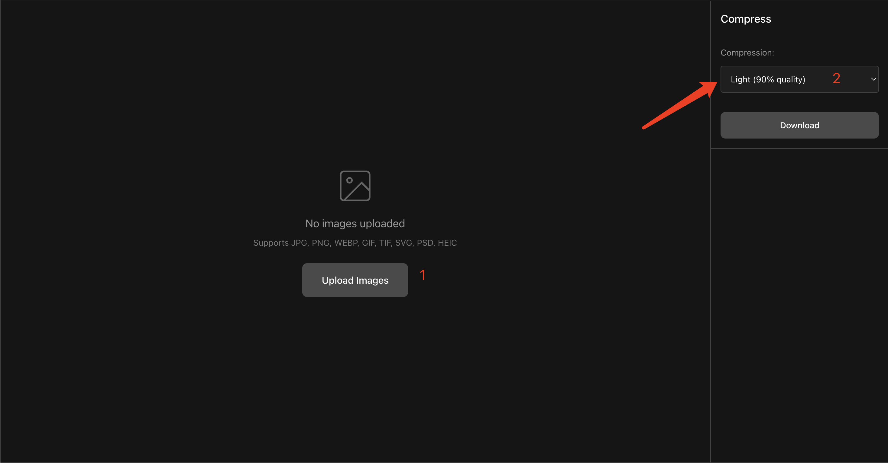 Visually lossless compression settings in PhoEdit