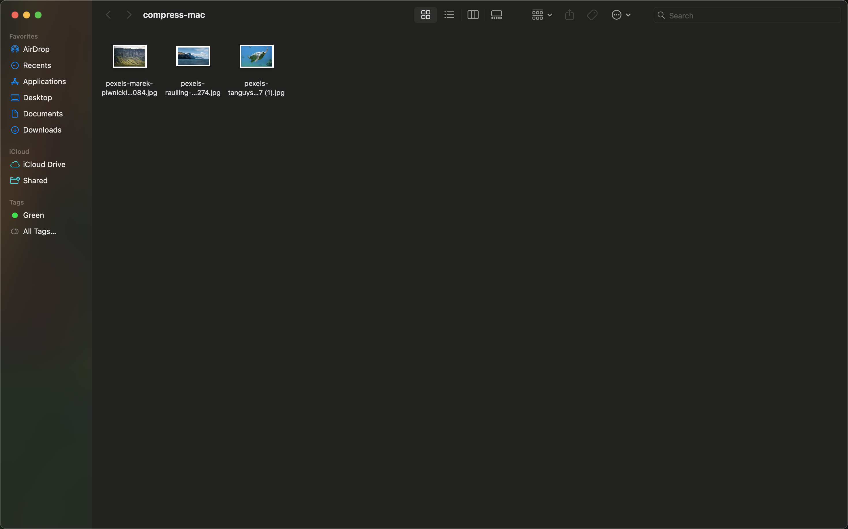 Select multiple images in Finder